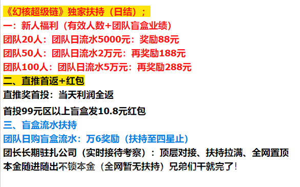 首码“幻核超级链”扶持置顶，盲盒与NFT结合模式（跨年首选项目）